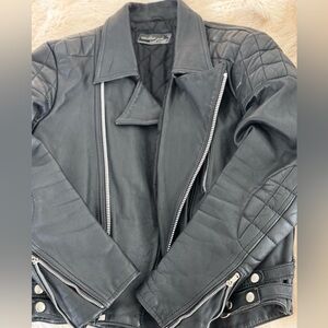 Black Leather Biker Jacket